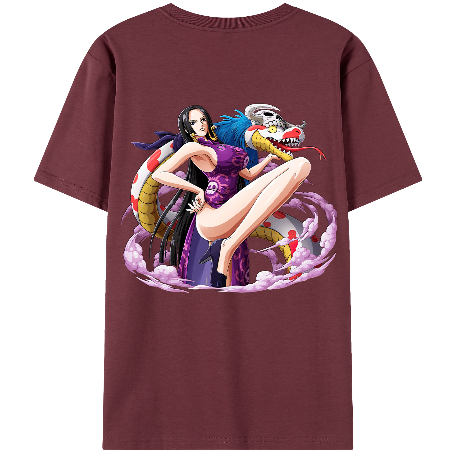 ワンピース ボア・ハンコック ONE PIECE Boa·Hancock 綿100％半袖Tシャツ（背面プリント）